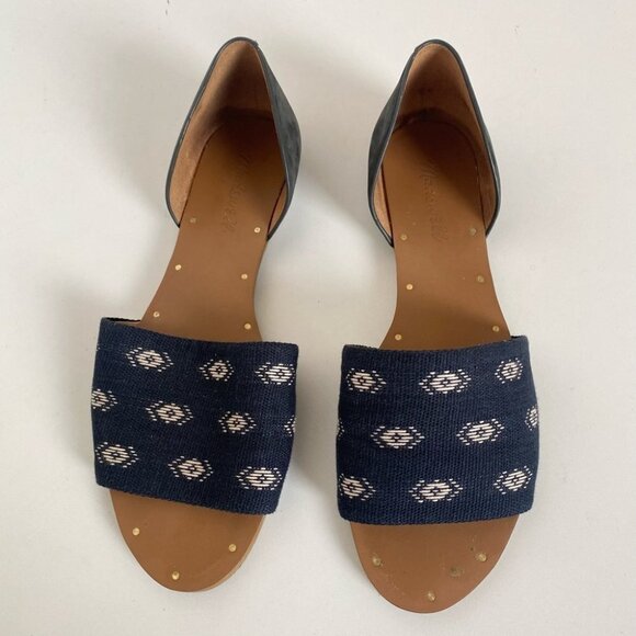 Madewell Blue Thea Diamond Stitch SandalsStyle E9216 - Picture 3 of 12